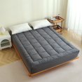 thumbnail image 2 of Colcha de espuma viscoelástica 100 % poliéster Easyum Twin Full Queen King, cubrecolchón acolchado para cama individual, 2 of 5