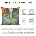 thumbnail image 5 of YINGXI  Portrait Art Painting Decorative Cushion Covers Soft Velvet Square Pillow Cases for Couch Sofa Bed 18x18in, 5 of 5