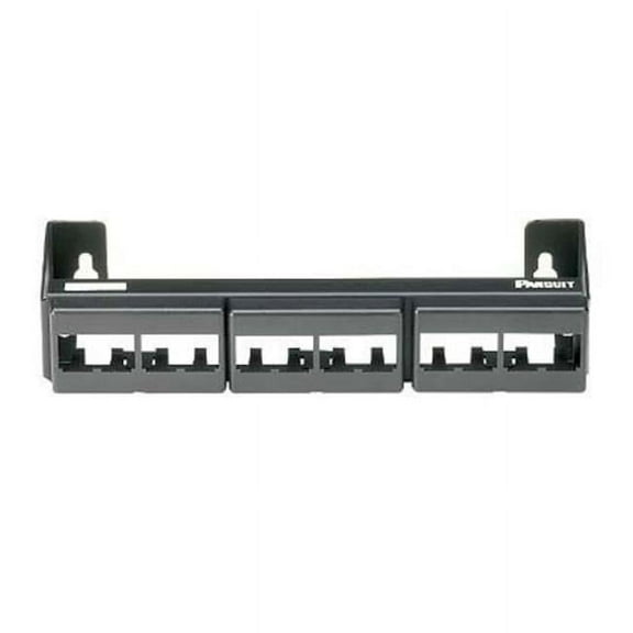 12 Port Wm Black Patch Panel