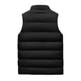 Rovga Jackets For Mens Winter Stand Collar Solid Color Coats Sleeveless