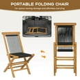thumbnail image 4 of Gymax 2PCS Folding Chairs w/ Quick-Folding Portable Design Woven Rope Seat Porch Patio, 4 of 6