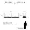 thumbnail image 4 of Furniture of America Brooks Adult Open Display Shelf Bookcase, 2-Tier 47-inch TV Stand, Espresso, 4 of 17