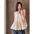 thumbnail image 5 of Cami Chemisier Sans Manches Chic pour Femmes 2024, Chemise Blanche Plissée, 5 of 5