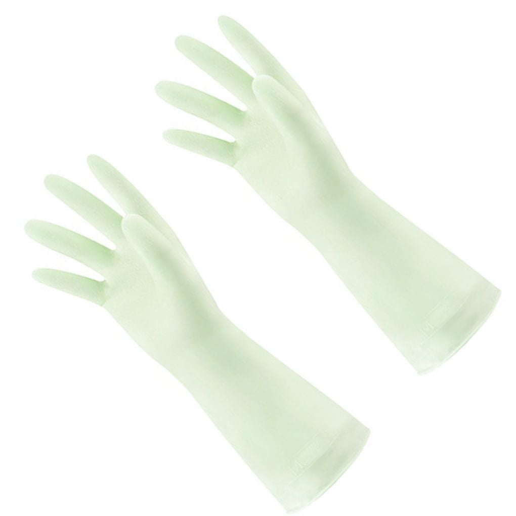 PVC Indestructible Gloves White Home Dish Cloth Washing Waterproof Thin S M L