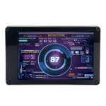 PC Sensor Panel Display, Horizontal Vertical Switching Brightness Adjustable 3.5inch IPS Computer Temp Monitor For