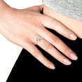 thumbnail image 4 of Faithful Embrace Cross Open Ended .925 Sterling Silver Band Ring-7, 4 of 5