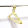 thumbnail image 5 of 10 perchas de metal resistentes con muescas para ropa, abrigos, trajes, camisas, organizador, ahorra espacio, armario, perchero, dorado, 5 of 5