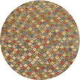 thumbnail image 1 of Ahgly Company Machine Washable Indoor Round Contemporary Sienna Brown Area Rugs, 4' Round, 1 of 7
