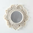 thumbnail image 5 of Boho Wall Mirror Decor Round Macrame Hanging Wall Art Decoration for Bedroom Nursery Living Room Apartment Office Entryways Home, Teen Girl Mothers Gift,, 5 of 8