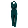 thumbnail image 3 of MSJUHEG Jumpsuits For Women One Piece Jumpsuits For Women New Jumpsuit Sleeveless Halter Neck Sequin Pants Women Womens Jumpsuit Green S, 3 of 4