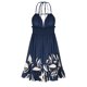 thumbnail image 4 of Puntoco Vestidos Mujer Fancy Mujer Europea y Americana Sin Mangas Profundo V Tirante con cordón con Oreja de Madera Costura Arrugada Sin Espalda Vestido Sexy Vestido con Tirantes y Cuello en V, 4 of 6