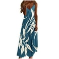 thumbnail image 2 of Drppepioner Robes Femmes Chic Mode Femmes Été Décontracté Uni Col en V Camis Sans Manches Longue Robe Multicolore 14(TTTG), Grande Taille Liquidation, 2 of 5