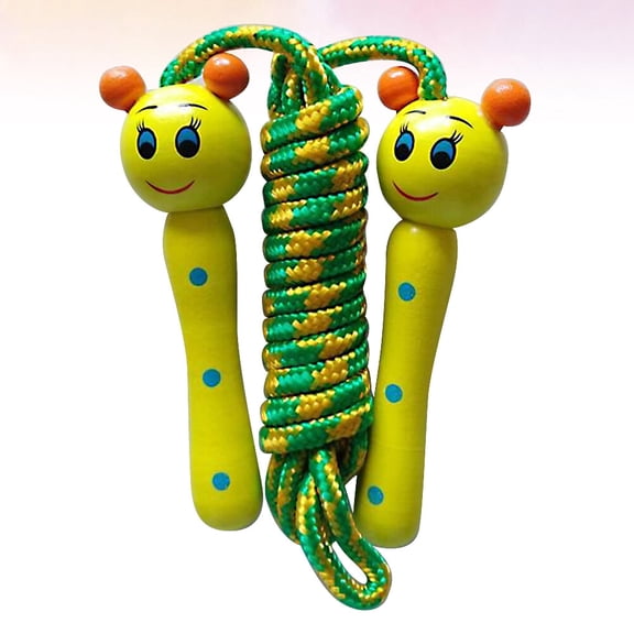 Raindrops Children's Rope for Exercise Yellow Cartoon Animal Design Durable and Comfortable to Use