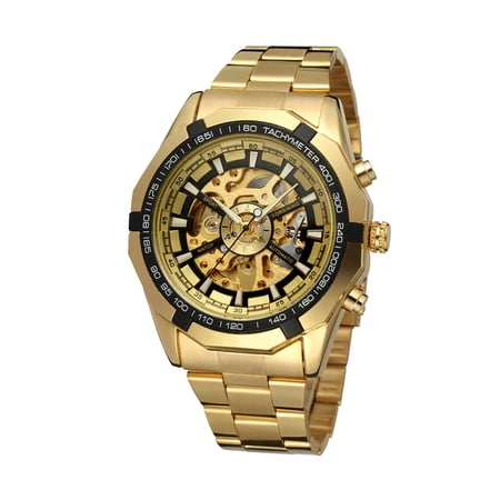 Forsining 340 Brand Automatic Mechanical Business Men Watch Skeleton Luxury Watch Luxury Fashion Stainless Steel Watch with Gift Box