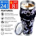 thumbnail image 2 of Sunmdecor Flower Tumbler with Handle and Silicone Straws - 40 Oz Flower Cups Insulated Tumbler - Flower Cup Gift for Women, 2 of 6