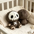 thumbnail image 3 of Halloween Skeleton Sloth Decor Plush Doll for Gothic and Spooky Home Accents - 8.7 Inch Soft Toy for Halloween Party and Indoor Decoration, 3 of 5