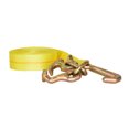 thumbnail image 2 of eRatchet 2" Tie-Down Ratchet Straps w/ Chain Extension & RTJ Cluster Hooks | 10,000 Lbs. Breaking Strength | Heavy Duty Cargo Straps for Flatbed, Trucks, and Trailers (2 Pack) (18 FT, Yellow), 2 of 9