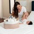 thumbnail image 3 of Comfy Cubs Diaper Caddy Organizer for Baby - Large Portable with Dividers for Diapers & Wipes, Blush, 3 of 7