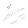 thumbnail image 3 of Unique Bargains 1 Pc Portable Triple Layer Pearl Handbag Straps for Dating Silver Tone Metal Plastic, 3 of 5