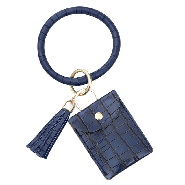 Up to 65% Off Large Bracelet Keychain Card Holder Tassel Bangle Key Ring Wristban With Wallet Necklace Rings Earring Jewelry on Clearance
