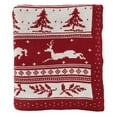 thumbnail image 4 of Fennco Styles Reversible Christmas Design Knitted Throw Blanket 50" W x 60" L, 4 of 5