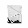 thumbnail image 2 of Hip Hop Soft Flannel Fleece Throw Blanket, Breakdancer Women Silhouettes Doing Hand Glide up and Floor Rocking Moves, Cozy Plush for Indoor and Outdoor Use, 60" x 80", Black and White, by Ambesonne, 2 of 6
