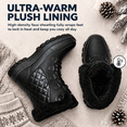 thumbnail image 5 of Stepedia Snow Boots for Women Warm Insulated Non-Slip Outdoor Faux Fur Mid Calf Winter Boots, Black, 5 of 10