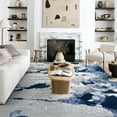 thumbnail image 3 of Tzou Abstract Area Rug 5' x 8', Watercolor Floor Mat for Living Room Bedroom, Anti-Slip, Abysmal Sea, 3 of 7