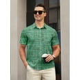 thumbnail image 4 of APTRO Men's Casual Dress Shirts Short Sleeve Button Down Shirts Quick Dry Summer Beach Shirts With Pocket M05 Green M, 4 of 7