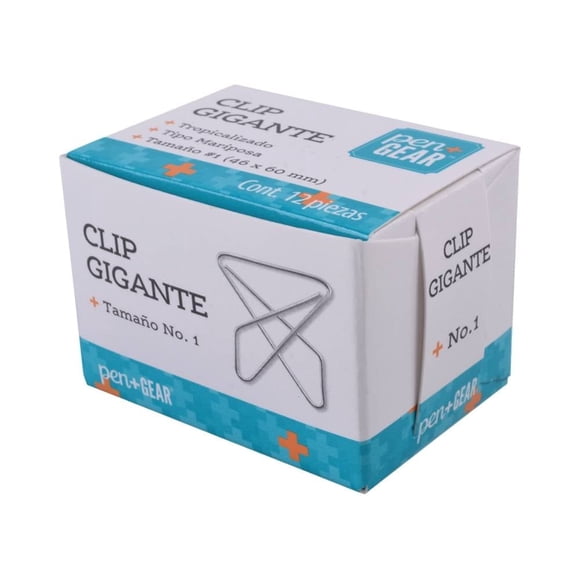 Clip Pen + Gear Gigante Tamaño N° 1, 12 Piezas