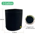 thumbnail image 2 of 5-Pack 3Gallon Grow Bags, Premium Fabric Container Planting for Vegetables/Flower,Thicken Garden Nursery Growing Bags, 2 of 5