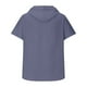 thumbnail image 5 of pstuiky camisetas para hombre, Blusa informal de manga corta con capucha, botones y bolsillo con cordón de color sólido para hombre. camisas casuales para hombre m, 5 of 6
