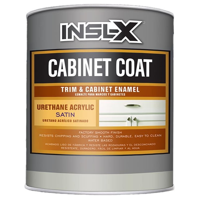 Capa de gabinete Paint Insl-X con base satinada, 1 moldura y esmalte para gabinetes