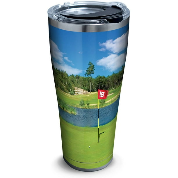 Tervis 1261348 Golf Course Scene Stainless Steel Tumbler with Clear and