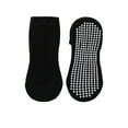 thumbnail image 5 of Tnobhg 1 Pair Unisex Trampoline Socks Anti-skid Silicone Grip Bottom Solid Color Shock-absorbing High Elasticity Sweat Absorption Adult Home Dotted Sole Yoga Socks, 5 of 8