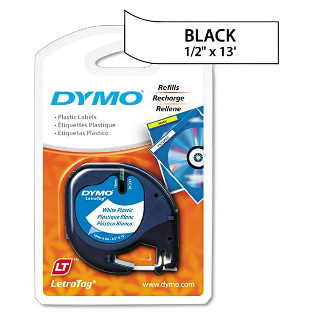 Dymo 91331 Cassette en Plastique pour Étiquettes, 1/2 Po X 13 Pi, Blanc