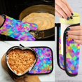 thumbnail image 5 of Yayeee Oven Mitts and Pot Holder Set of 4 Heat Resistant Kitchen Gloves Baking Hot Pad, Vibrant Geometric Pattern, 5 of 5