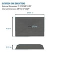 thumbnail image 3 of CASAINC Concrete Rectangular Bathroom Vessel Sink Art Basin in Mottled Bluish Grey with X-Diversion Line and Drainer, 3 of 8