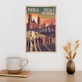 thumbnail image 3 of Sunset Plaza Wall Art Zocalo De Puebla Mexico Vintage Travel Poster Historic Cathedral Fountains Canvas Poster, 3 of 8