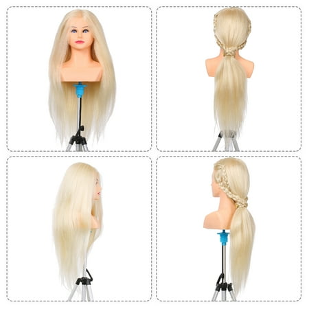 100% Human Hair Mannequin Head For Braiding Manikin Head For Hairdresser  Professional Cosmetology Dummy Head | Walmart Canada