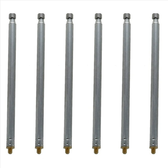 6piezas 13.6 Pulgada 345mm Antena Aerea De Telescopica De Radio De FM TV Tono De Plata