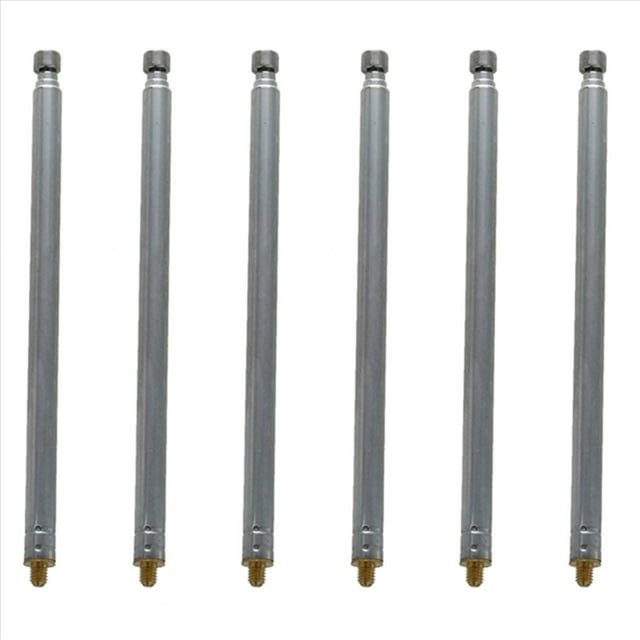 6piezas 13.6 Pulgada 345mm Antena Aerea De Telescopica De Radio De FM TV Tono De Plata
