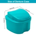 thumbnail image 2 of Plutput Denture Bath Case Box Cup Container with Basket Denture Holder for Travel and Cleaning（Green）, 2 of 8