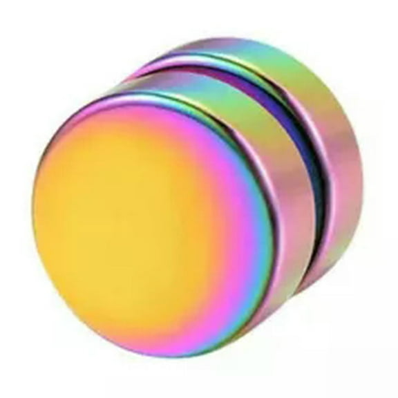 GKNET Men Women Stainless Steel Magnetic Stud Non Piercing Earrings Clip Accessories-Mixcolor 8mm