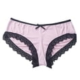 thumbnail image 3 of Xucatan Women's Low Rise Floral Embroidered Bow Bikini Panties, Scalloped Underwear, Soft Stretchy Breathable Feminine Briefs, Romantic Style Hipster Panties for Women, Daily Wear Panties Gift, 3 of 6