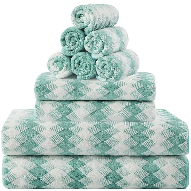 Microfiber Bath Towels Set, 10Piece Ultra Soft Towels for Bathroom