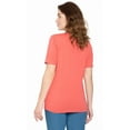 thumbnail image 4 of Turtle Bay New York Women’s Short Sleeve V-Neck Tee Shirt - Cotton Blend and Wrinkle Resistant, 4 of 6