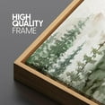 thumbnail image 4 of IDEA4WALL Extra Large Framed Canvas Print Wall Art Watercolor Pine Trees and Mountain Artwork Nature Wilderness Antique Retro Fine Art Decorative Relax/Calm for Home Decoration - 60"x20", 4 of 5