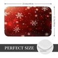 thumbnail image 3 of Bath Mat Red Christmas Snowflake Xmas Glitter Bathroom Rug Shower Mat Non Slip Absorbent Quick Dry Memory Foam Washable Soft Floor Carpet Bath Rug for Small Bathroom Tub Sink Hotel 15.7 x 23.6 inch, 3 of 6