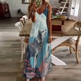 thumbnail image 2 of Wolves in The Moonlight Sleeveless Dress for Women Clothing Female Women's Summer Skirt, 2 of 6